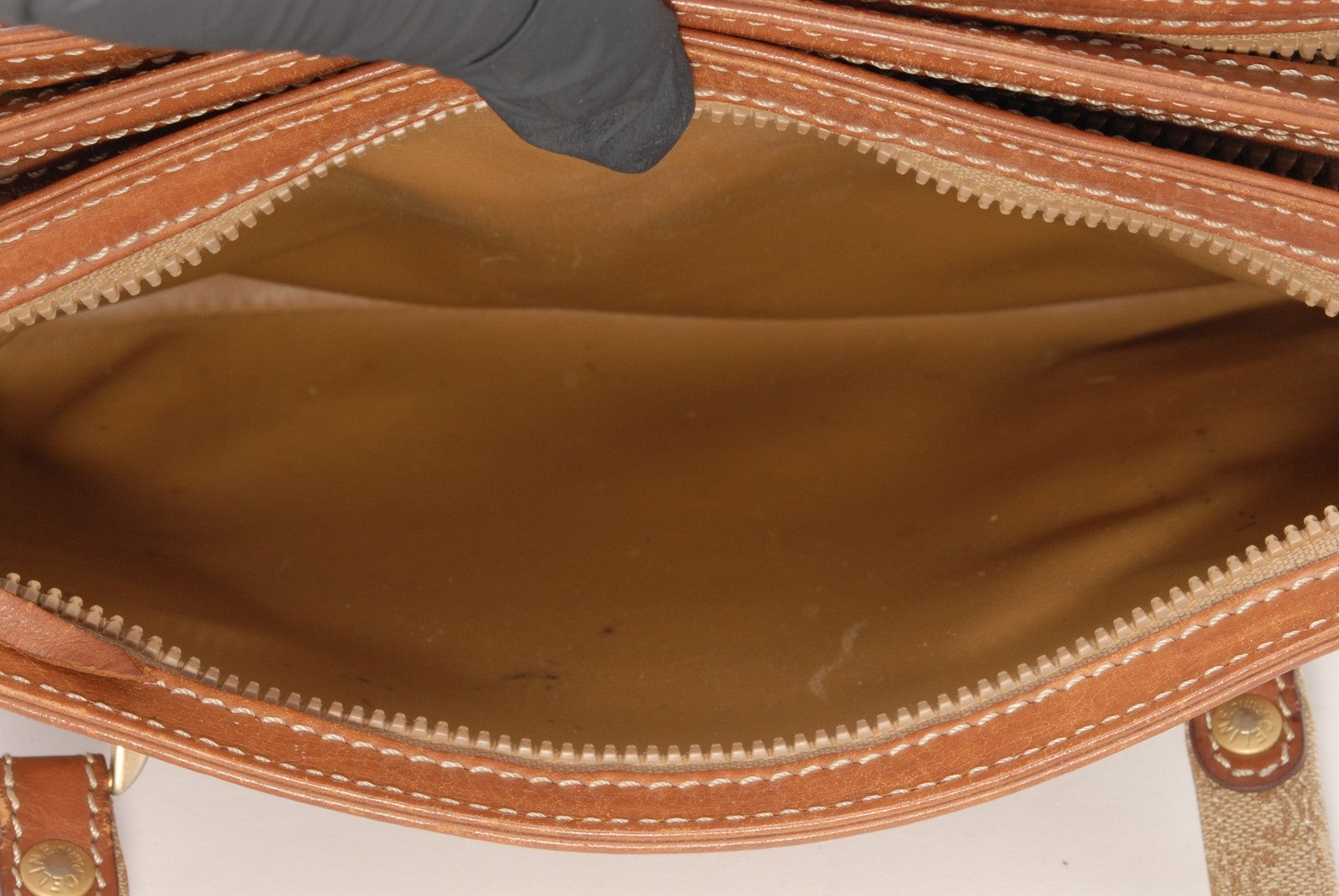 Celine Vintage Macadam Hand Tote Bag - Beige, PVC Leather