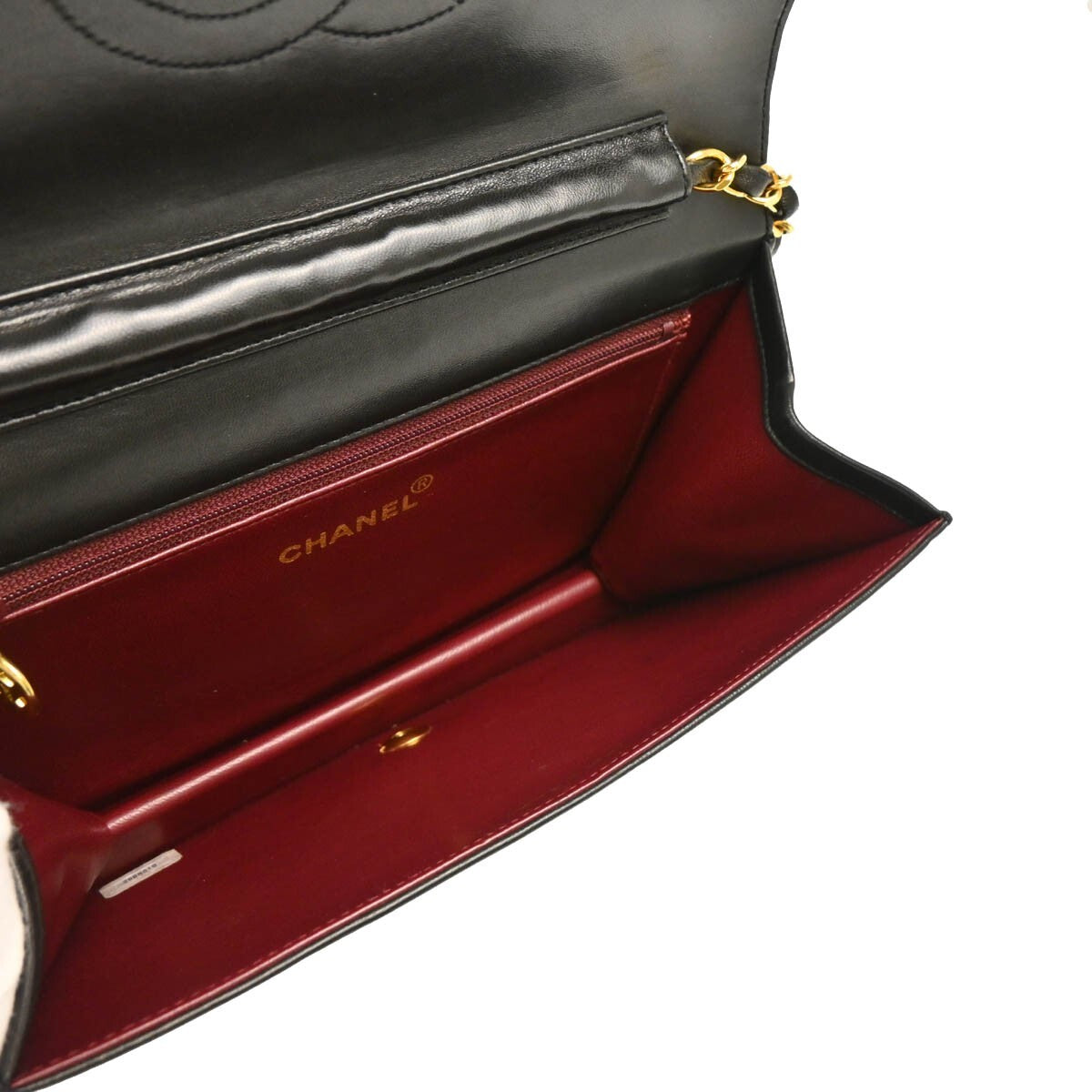 Chanel Single Chain Shoulder Shoulder Bag - Black, Lambskin Leather