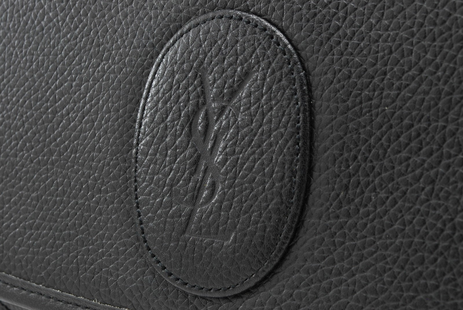 Saint Laurent Stitch Clutch Bag - Black, Leather 