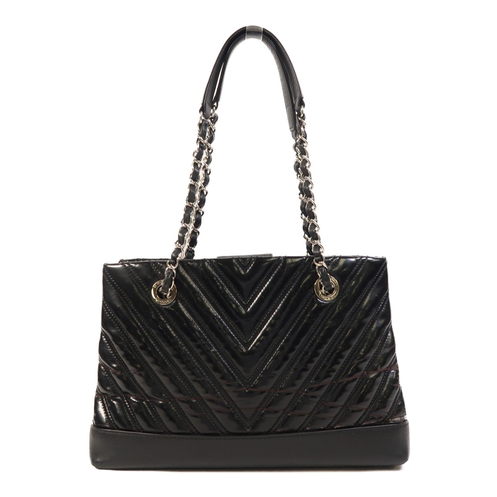 Chanel CC SHW Chain Shoulder Bag - Black, Leather
