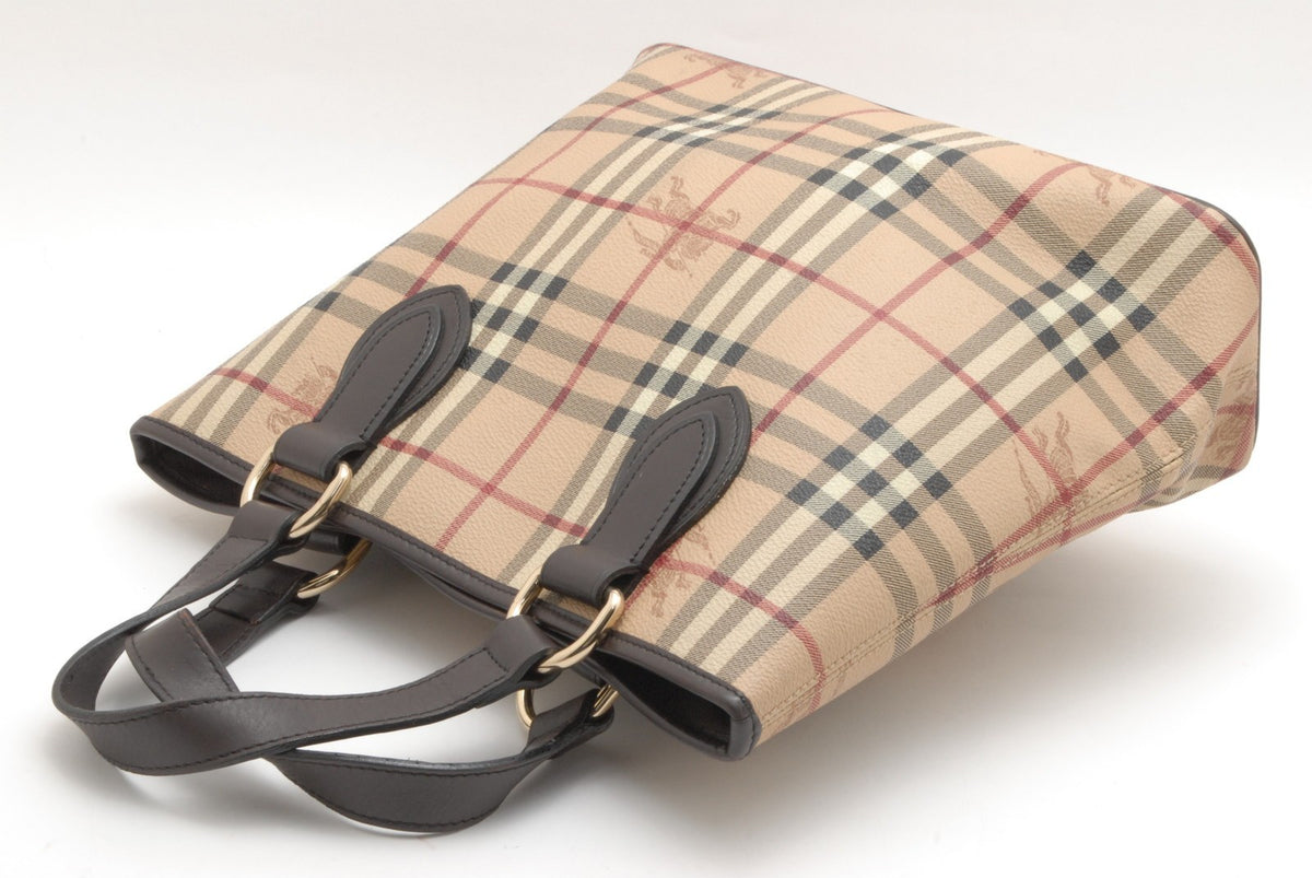 Burberry Nova Tote Bag - Beige, PVC Leather