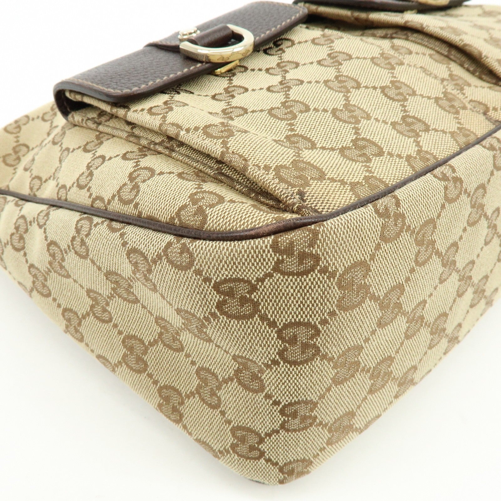 Gucci Shoulder Bag - Beige, Canvas Leather 