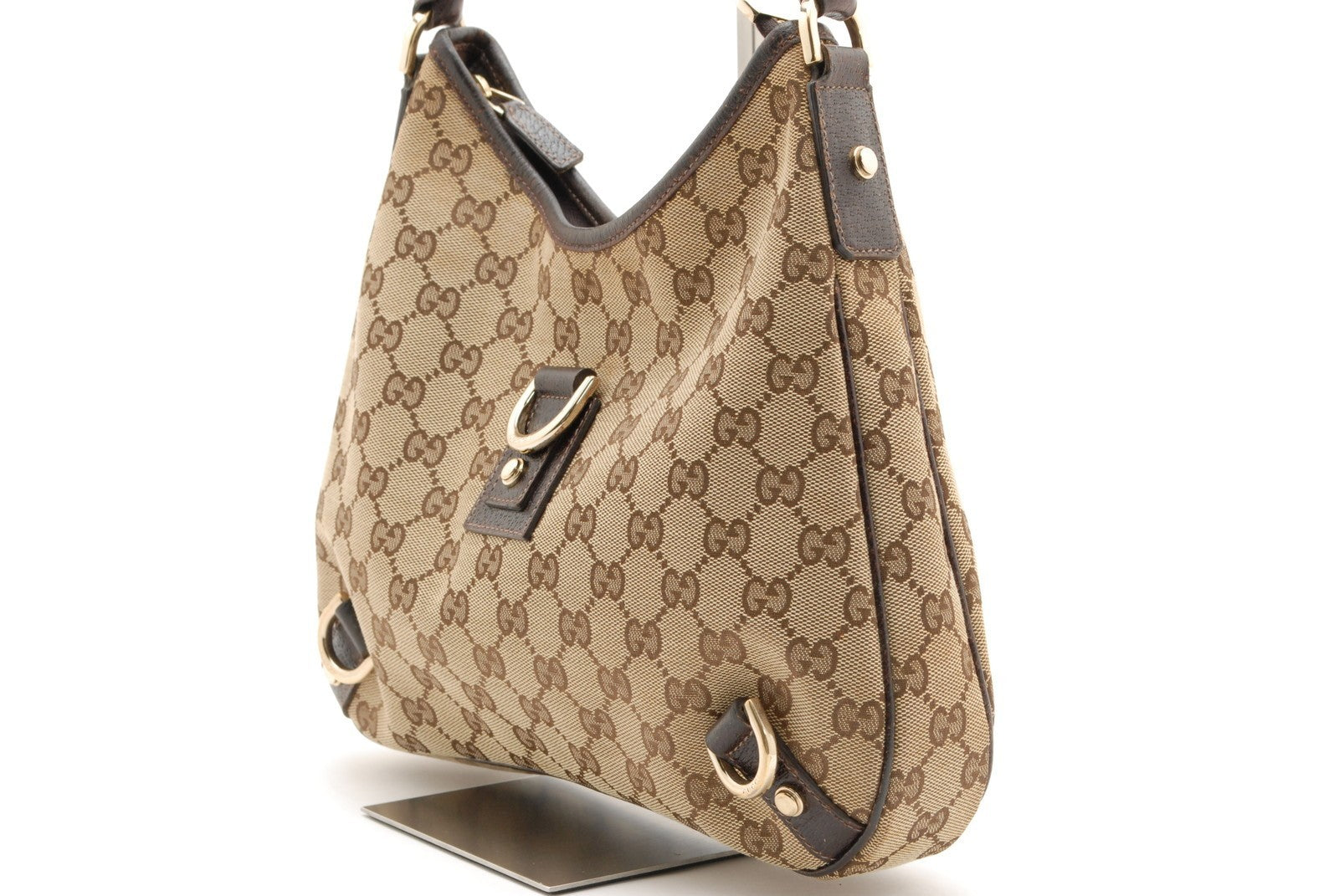 Gucci Abbey D-Ring Hobo Shoulder Bag - Brown, Leather