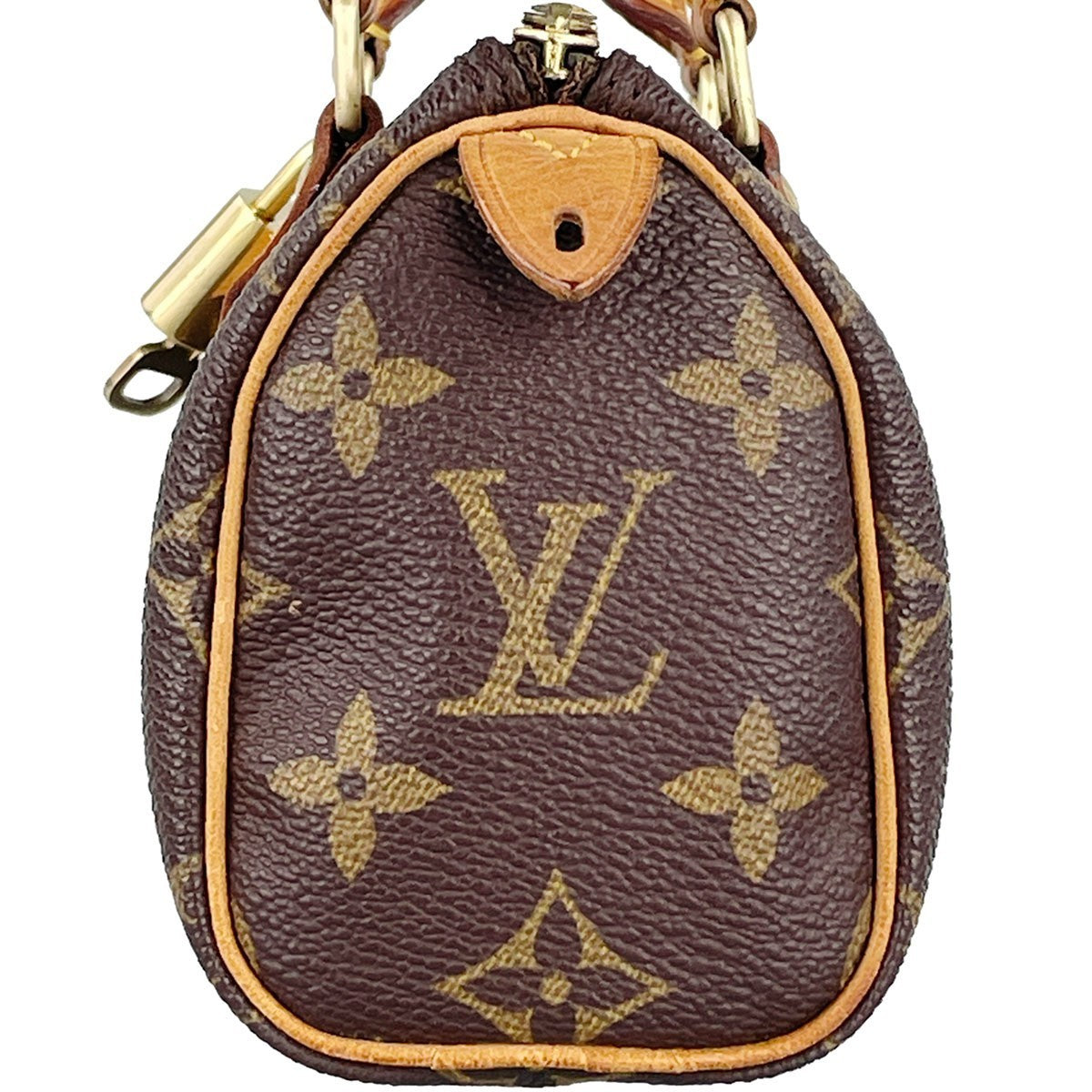 Louis Vuitton Mini Speedy Handbag - Brown, Canvas- מגיע עם המנעול!