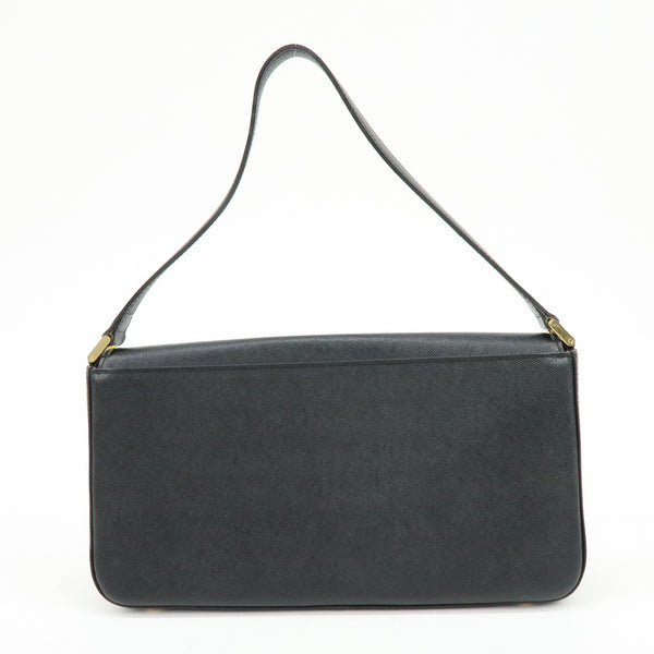 Burberry Leather Flap Shoulder Bag - Black, Leather