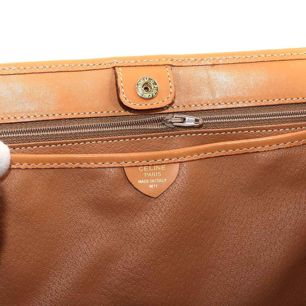 Celine Macadam Shoulder Bag - Brown, Leather PVC 
