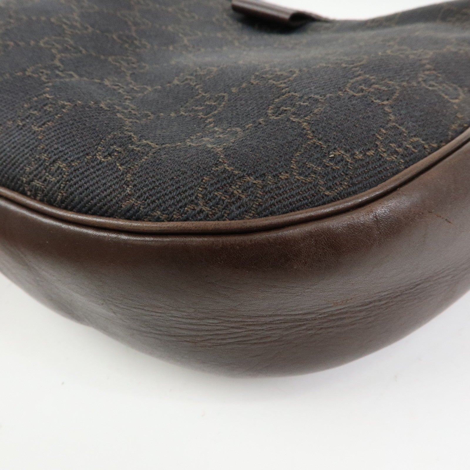Gucci Shoulder Bag - Dark Brown, Denim, Leather