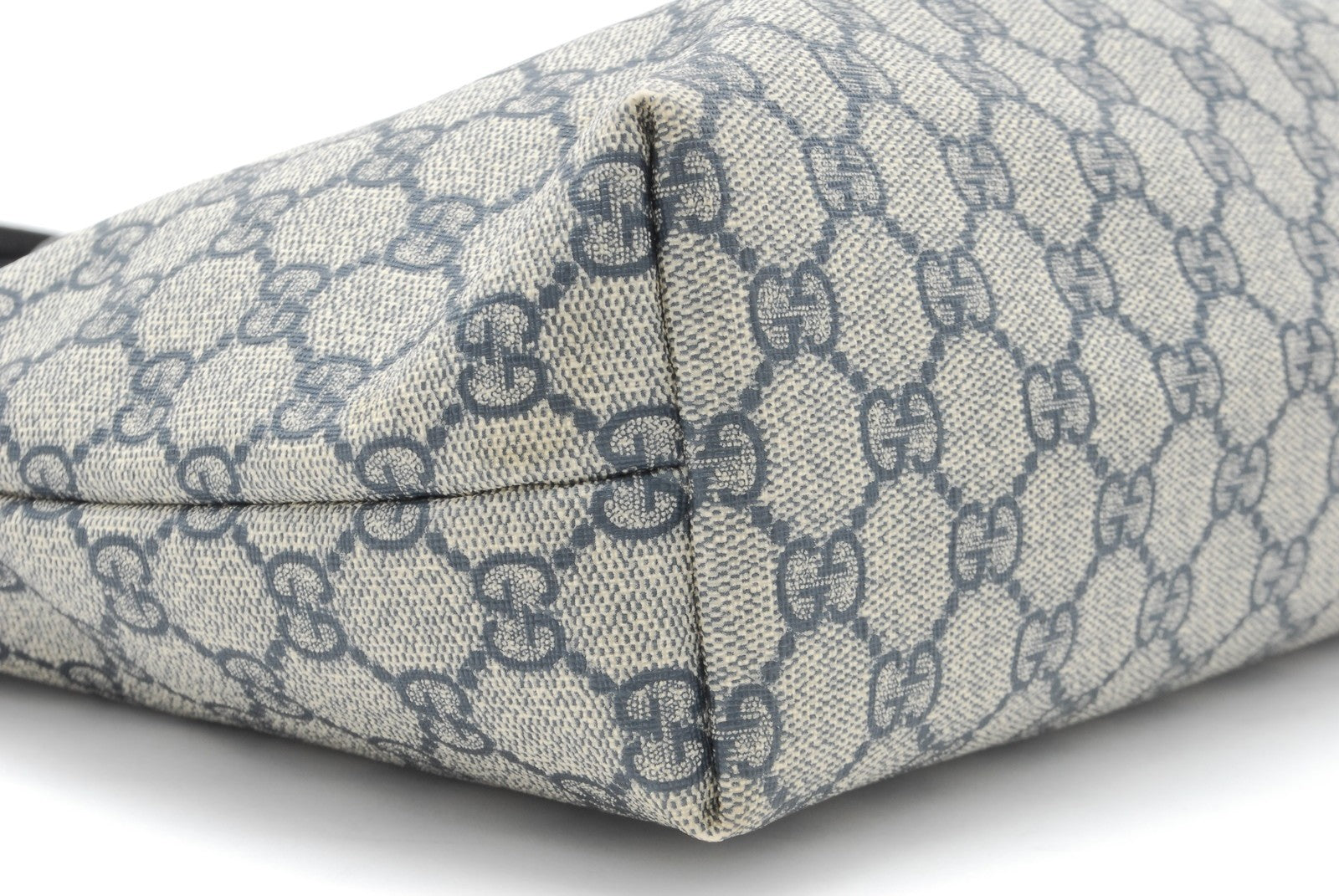 Gucci GG Tote Shoulder Hand Bag - Navy, PVC Leather