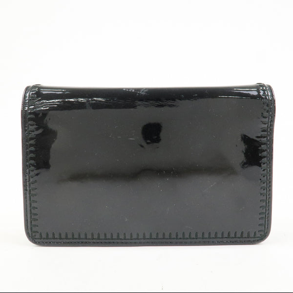 Chanel Coco Mark Wallet Shoulder Bag - Black, Patent Leather