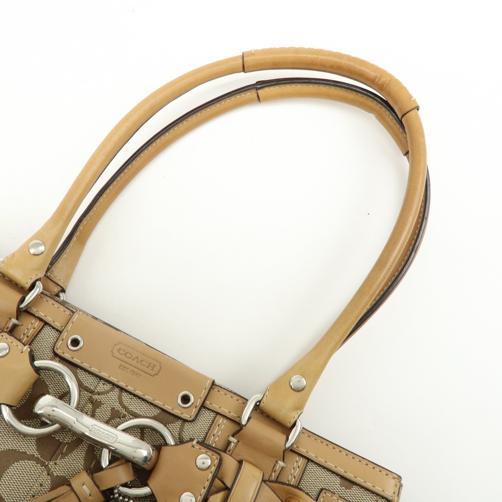 Coach Tote Bag - Brown, Canvas Leather