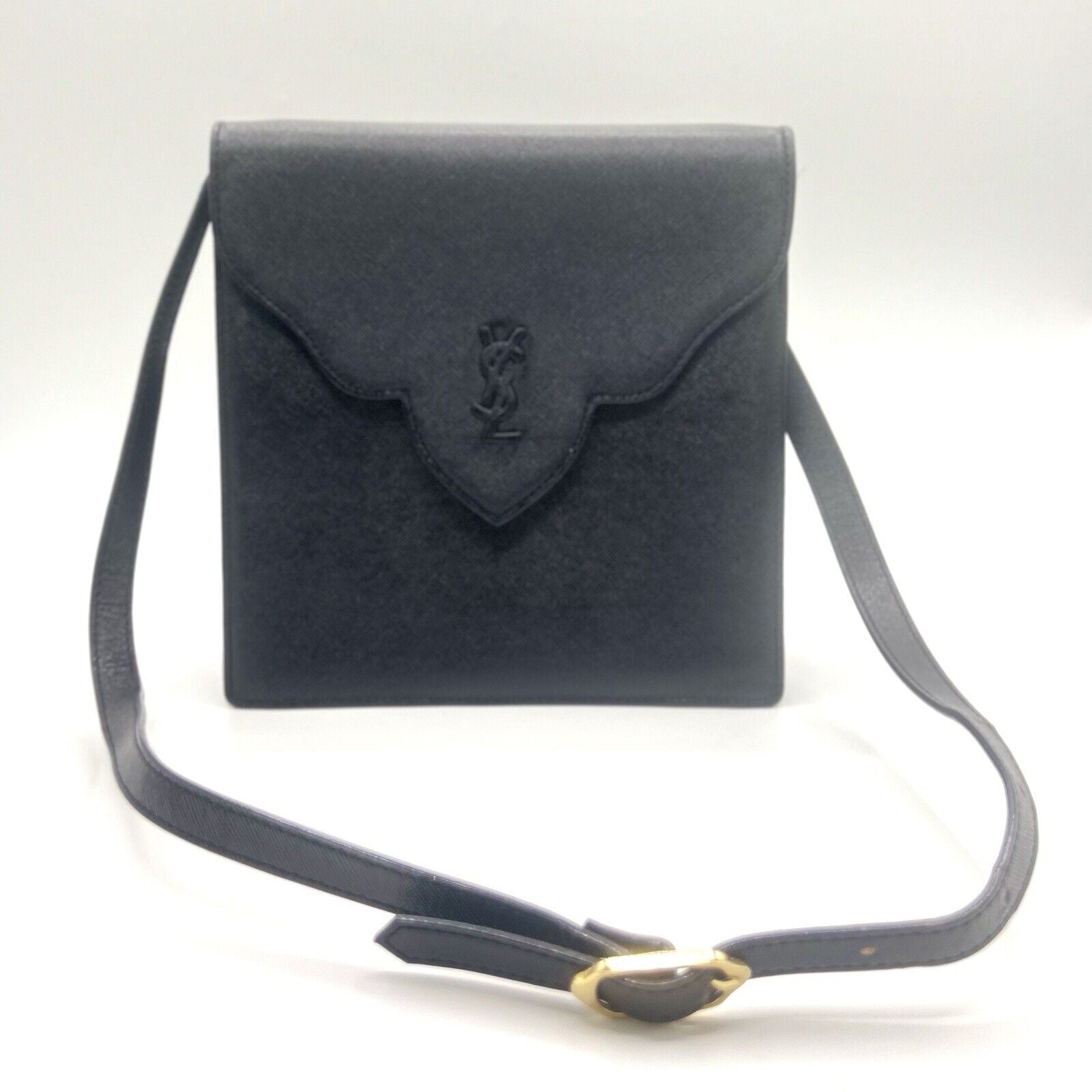 Saint Laurent YSL Shoulder Bag Black, Leather