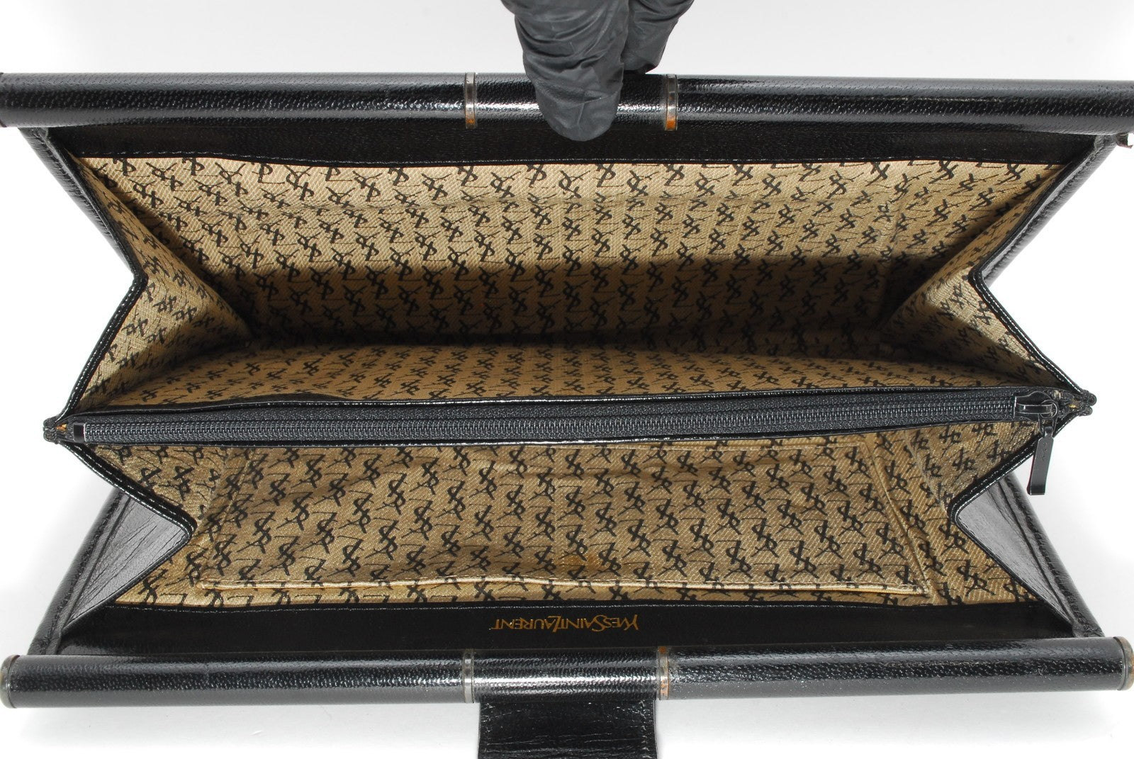 Saint Laurent Yves Clutch Bag - Black, Leather 