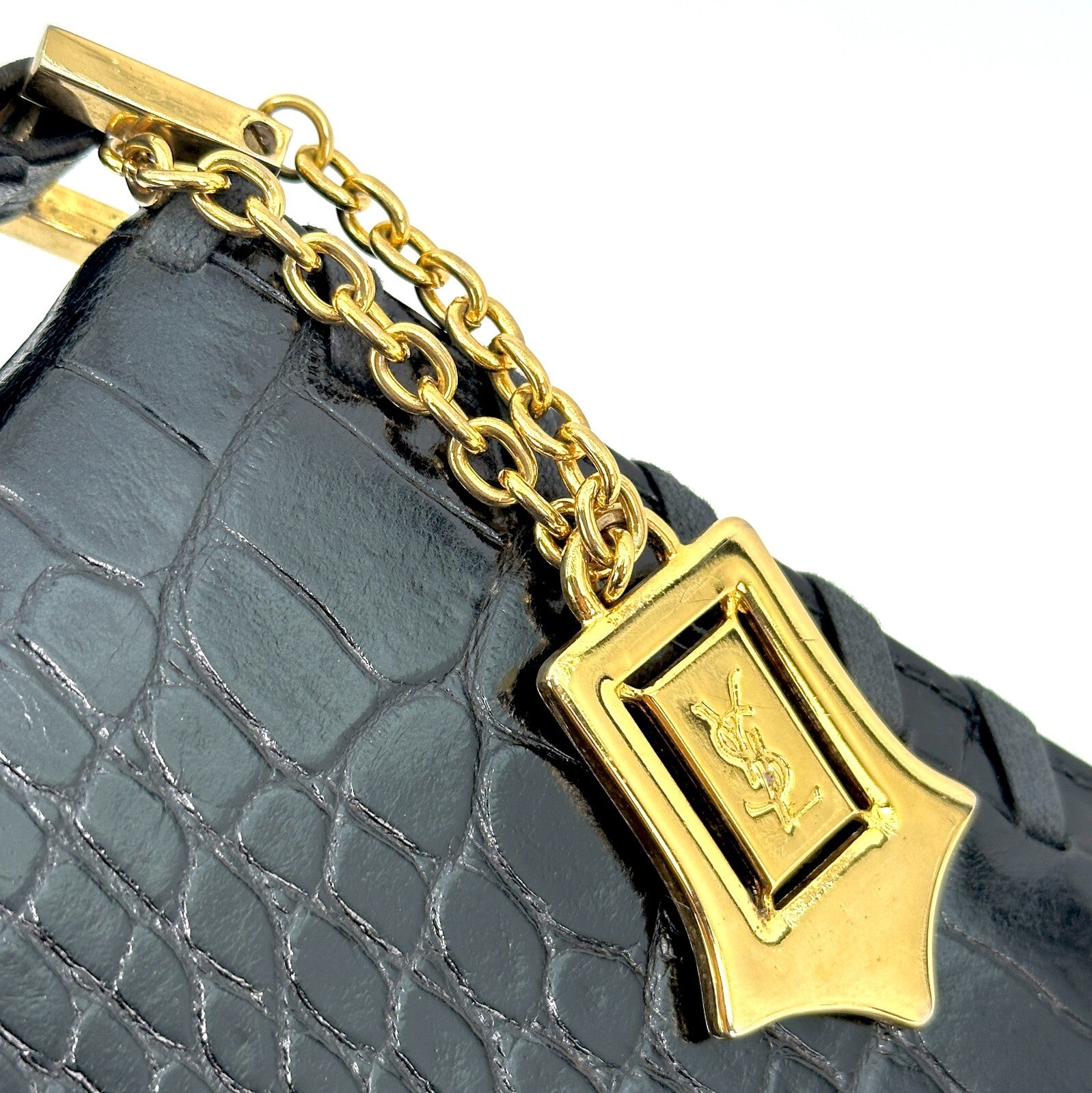 Saint Laurent Yves Shoulder Bag - Black, Leather 