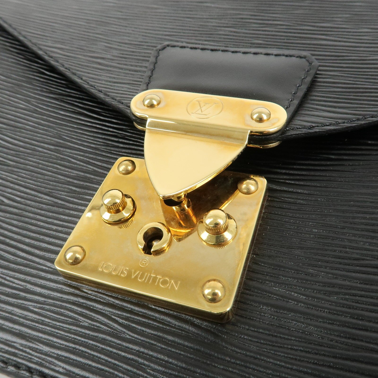 Louis Vuitton Epi Concorde Leather Hand Bag Noir Black
