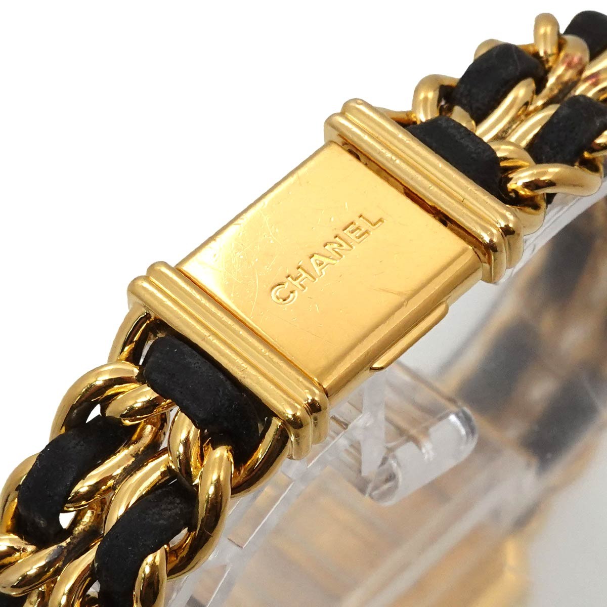 CHANEL Premiere Size L H0001 Watch - Black, Stainless steel/Leather