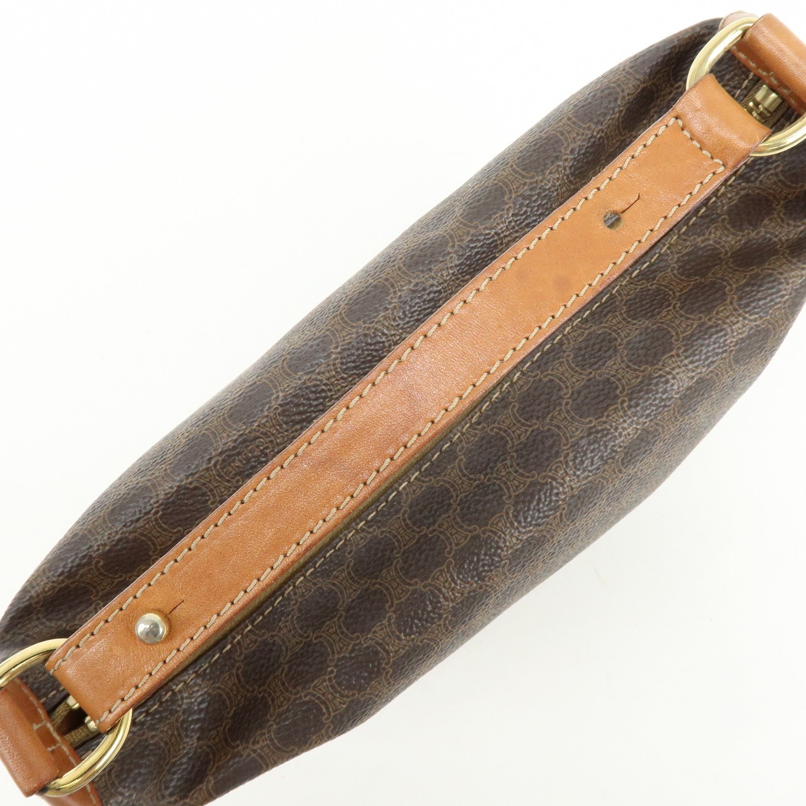 Celine Macadam Hand Bag - Brown, PVC Leather 