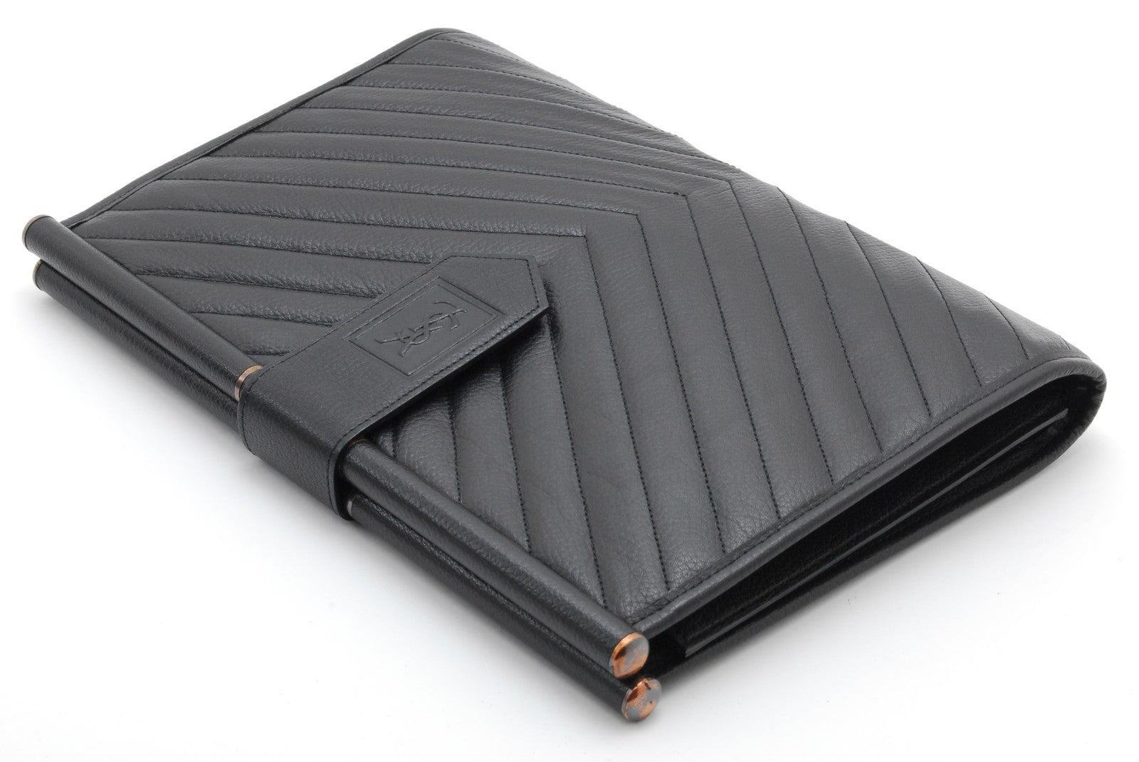 Saint Laurent Yves Saint Laurent Clutch Bag - Black, Leather