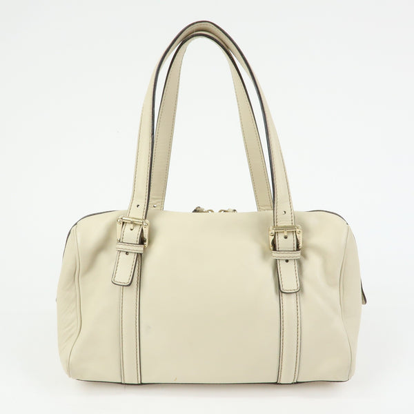Gucci Interlocking G Sherry Boston Hand Bag - Ivory, Leather