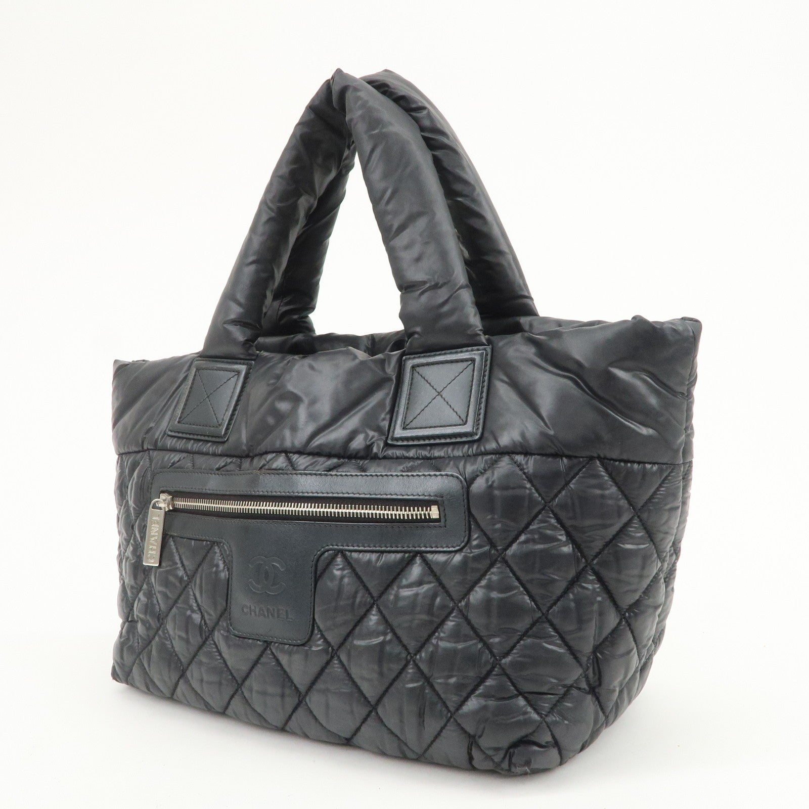Chanel Coco Cocoon PM Tote Bag - Black, Nylon Leather