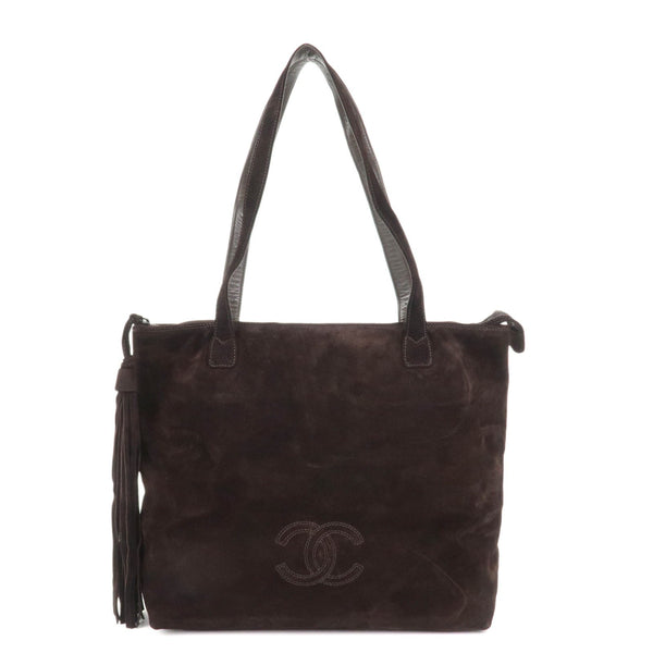Chanel COCO Mark Tote Bag - Brown, Suede