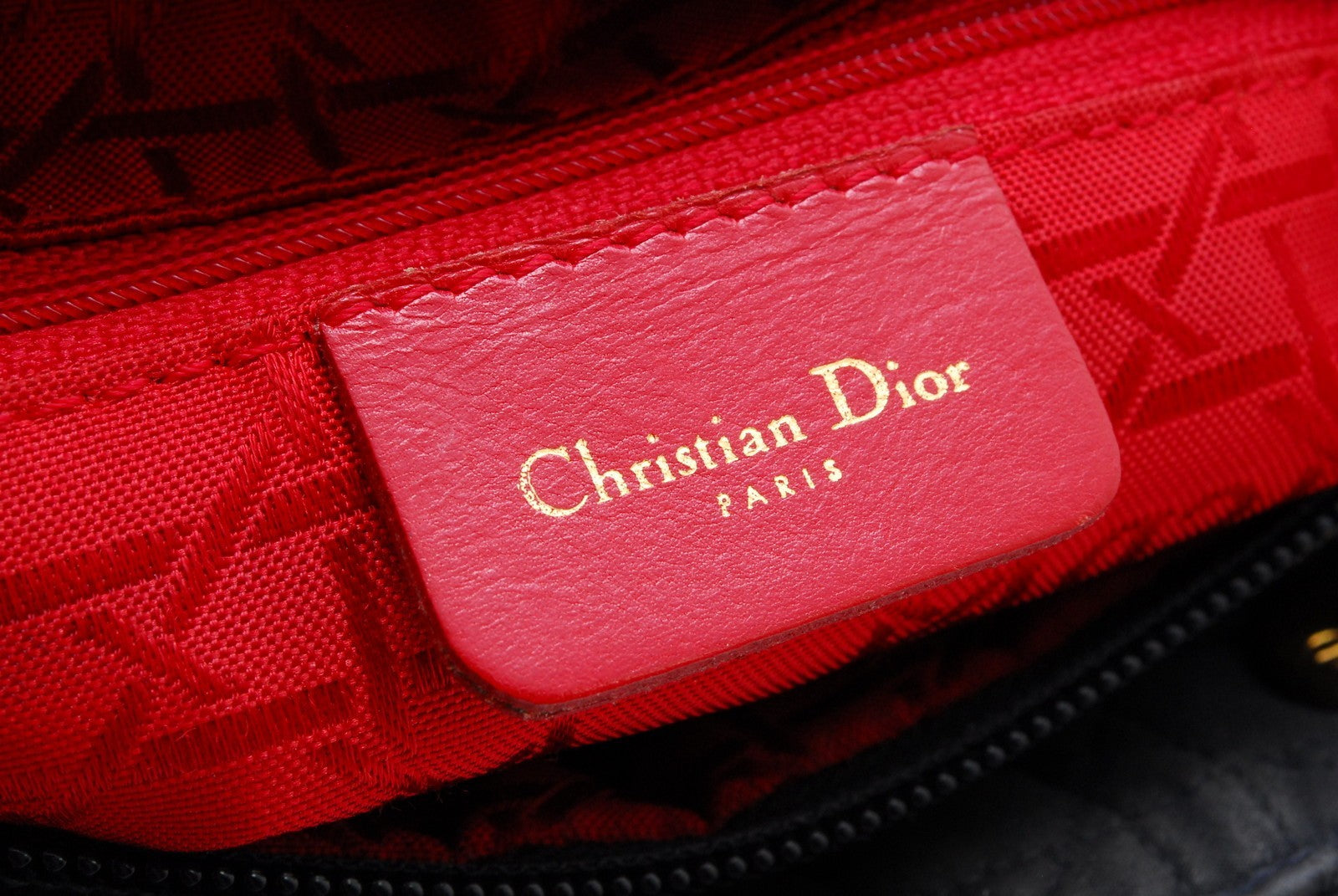Christian Dior Lady Dior Handbag - Black, Nylon