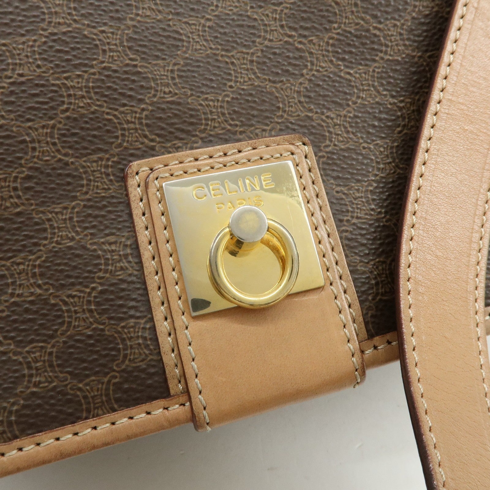 Celine Macadam Shoulder Bag - Brown, PVC Leather