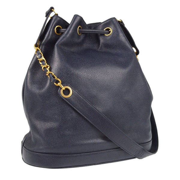 Chanel Bucket Shoulder Bag - Navy, Calfskin
