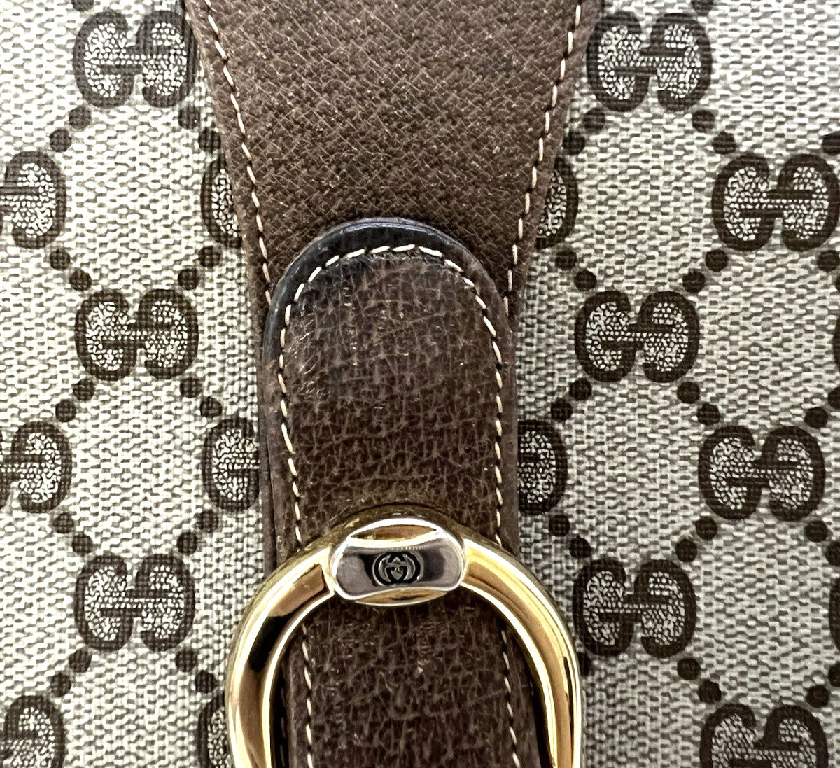 Gucci GG Supreme Crossbody Shoulder Bag - Brown, PVC Leather