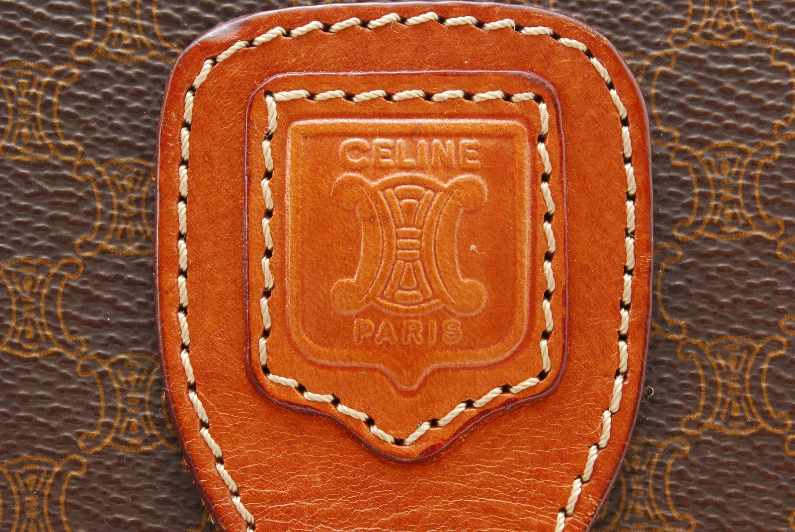 Celine Macadam Shoulder Bag - Brown, Leather PVC 