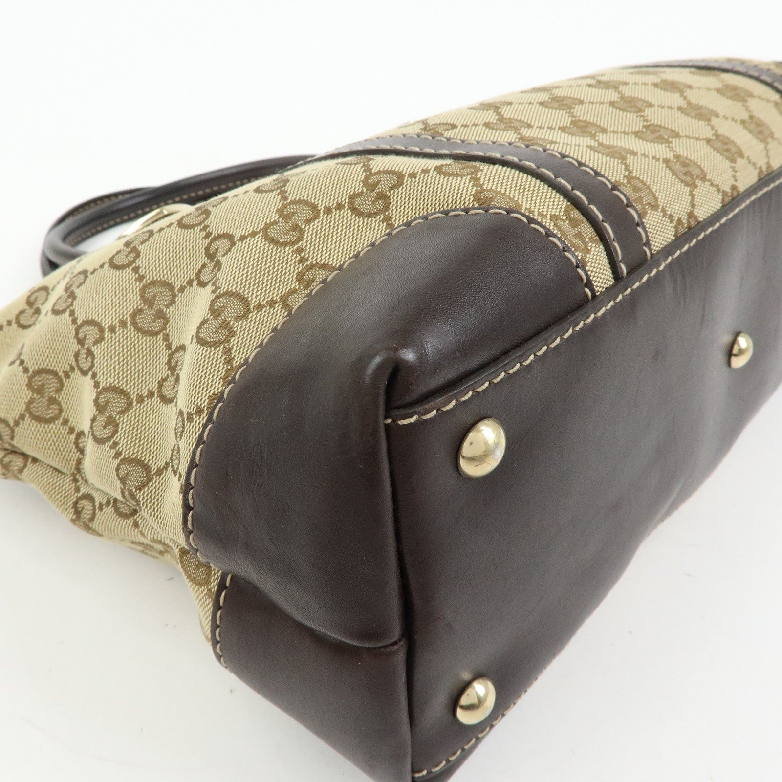 GUCCI Interlocking G Lovely Heart Canvas Tote Bag Beige