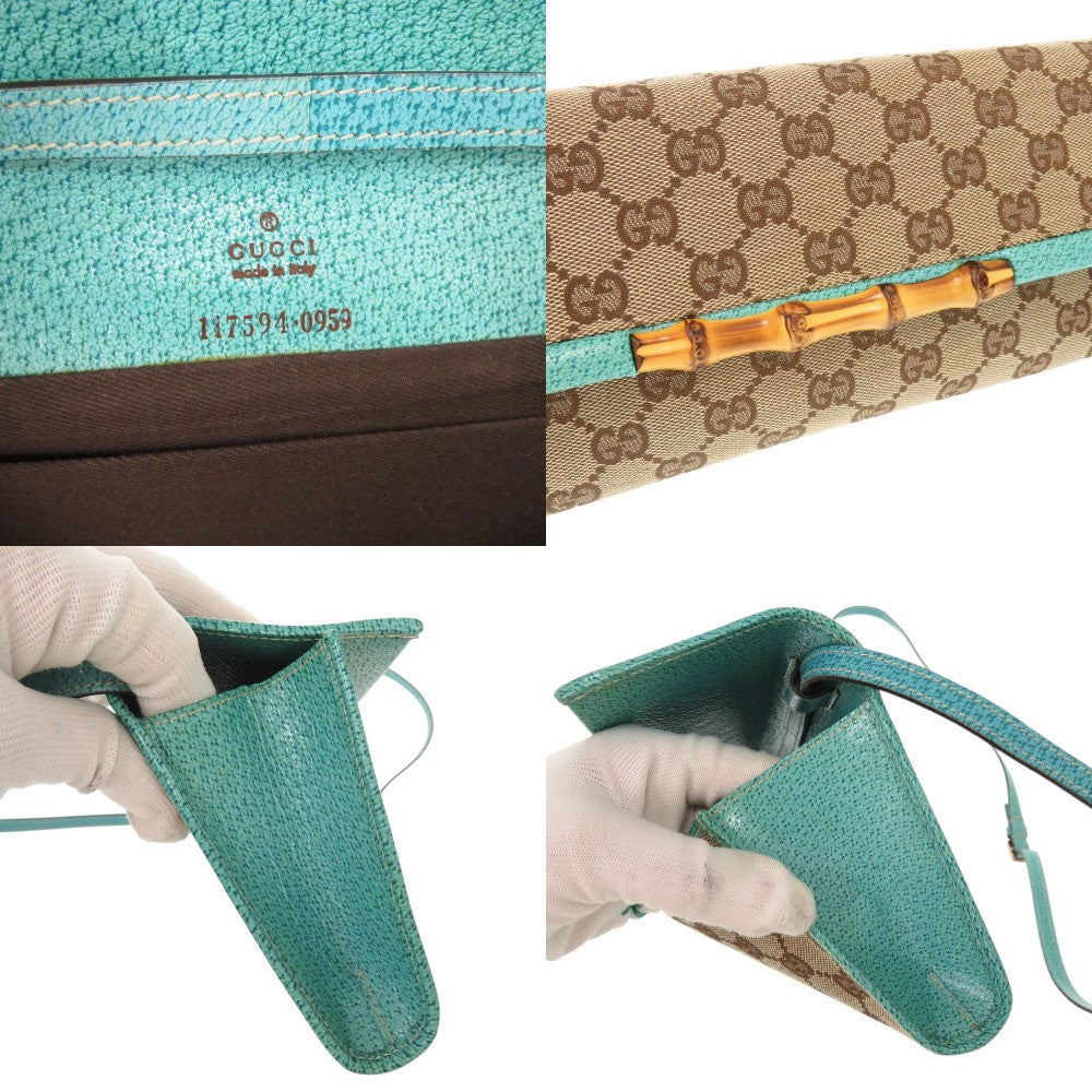 Gucci Shoulder Bag - Blue/Beige, GG Canvas 