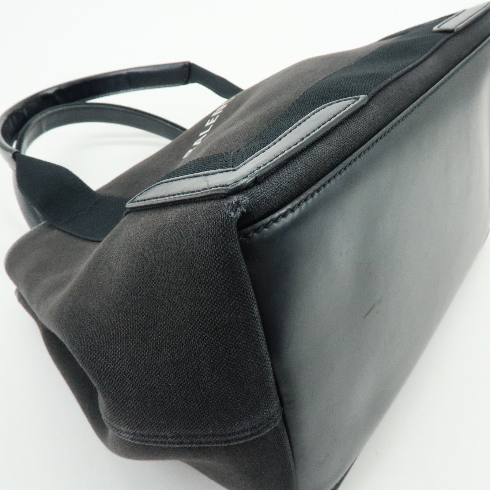 Balenciaga Tote Bag - Black, Canvas, Leather- מגיע עם הארנק