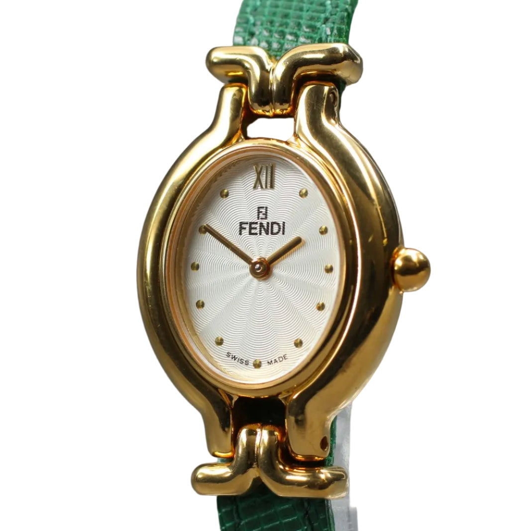 Fendi 640L Wristwatch - Gold, Stainless Steel- מגיע עם כל הרצועות!