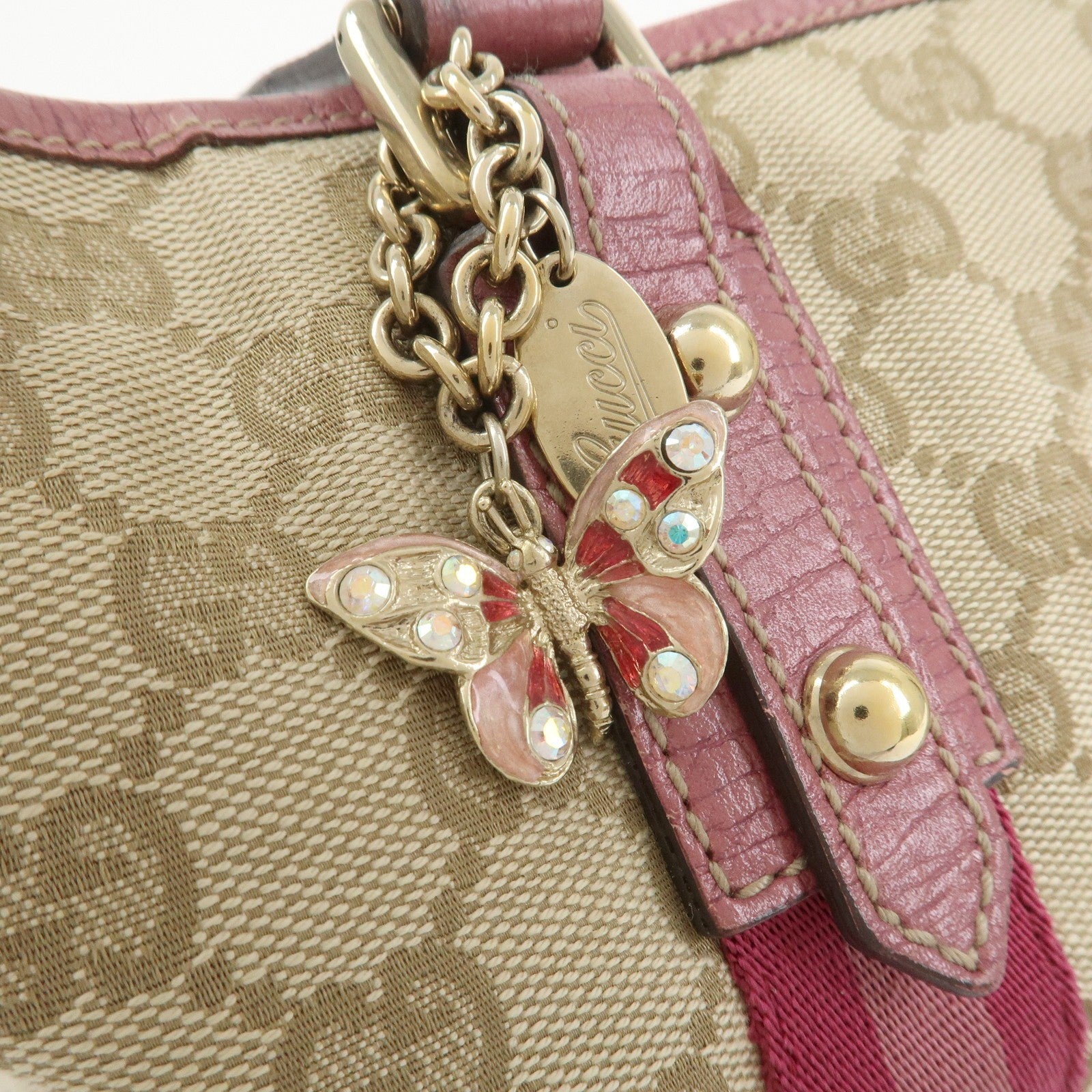 Gucci Tote Bag - Beige Pink, GG Canvas Leather 