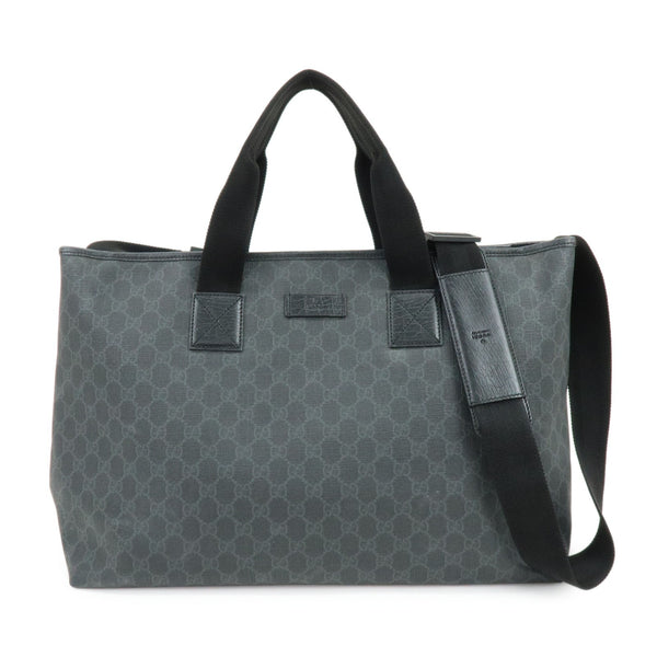 GUCCI GG Supreme 2Way Bag Hand Bag Shoulder Bag Black