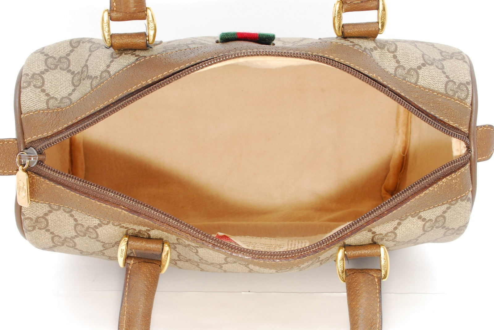 Gucci Sherry Line Mini Boston Bag - Brown, PVC