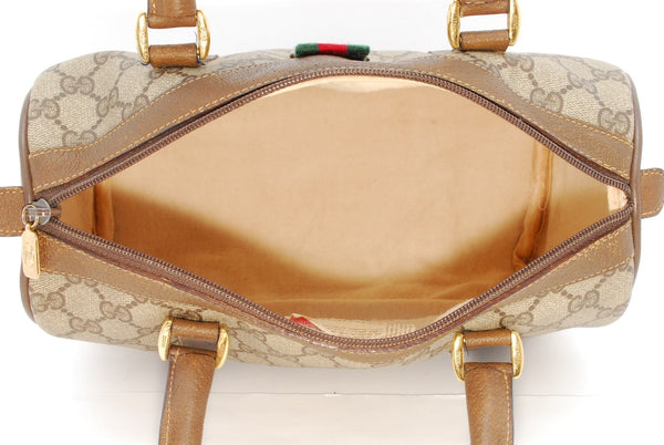 Gucci Sherry Line Mini Boston Bag - Brown, PVC