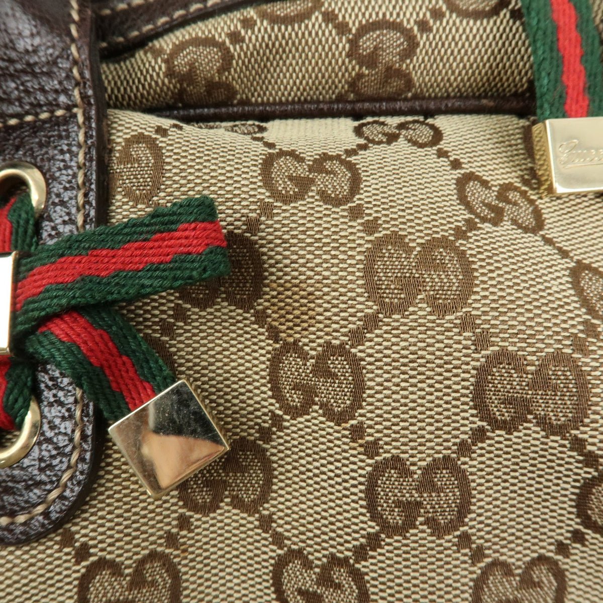 Gucci Sherry Boston Bag - Beige, GG Canvas, Leather