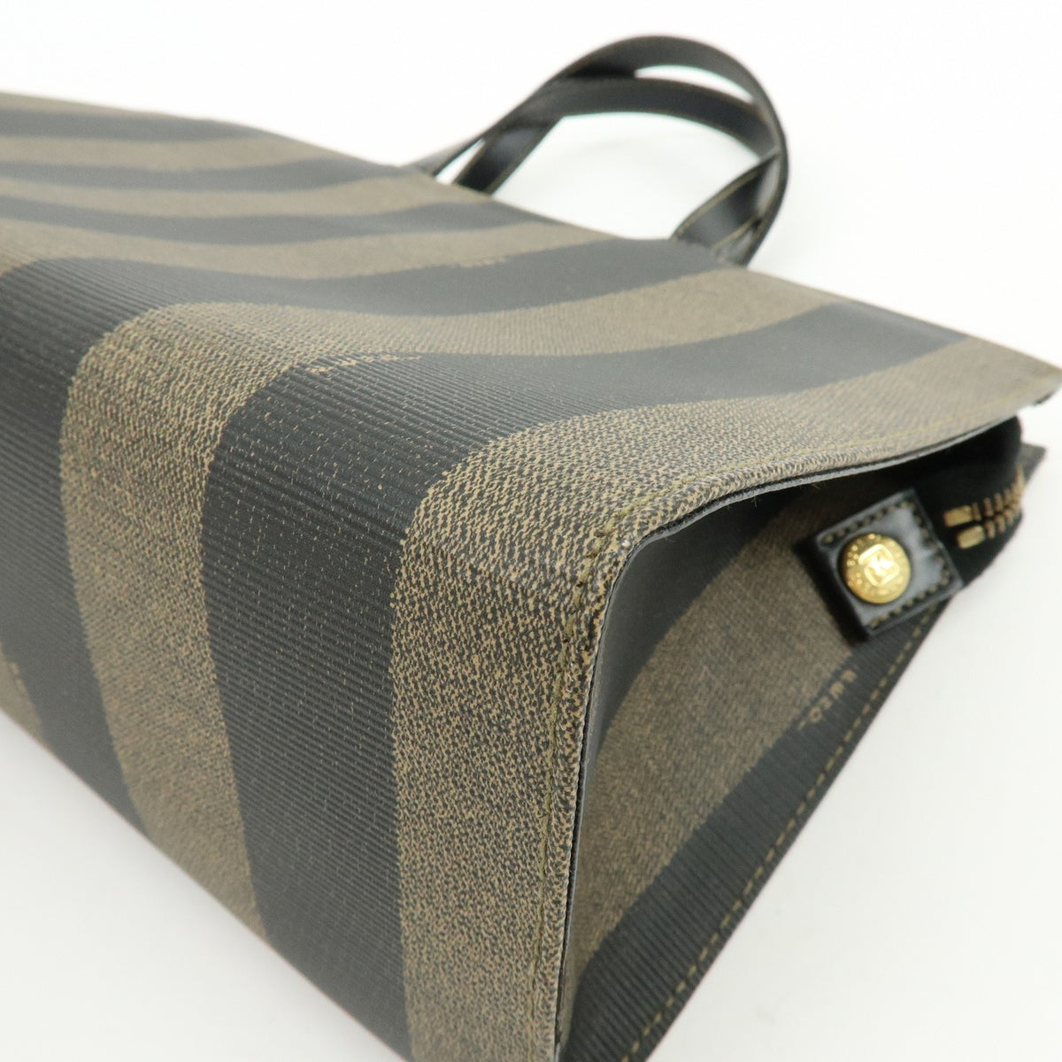 Fendi Tote Hand Bag - Black, Brown, PVC, Leather