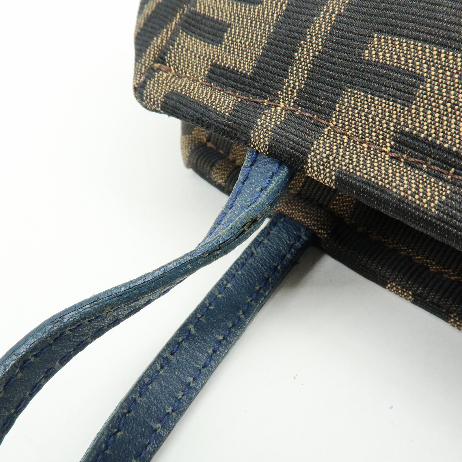 Fendi Hand Bag - Brown, Black, Navy, Canvas, Leather