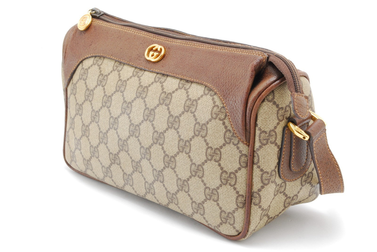Gucci Vintage Shoulder Bag - Brown, PVC