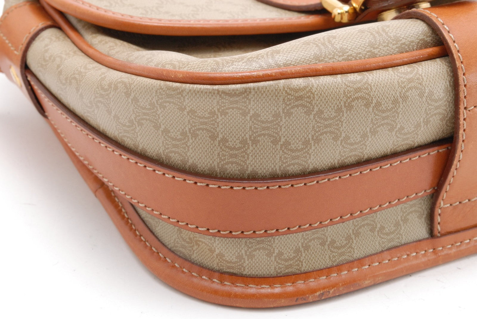 Celine Macadam Shoulder Bag - Beige, Leather