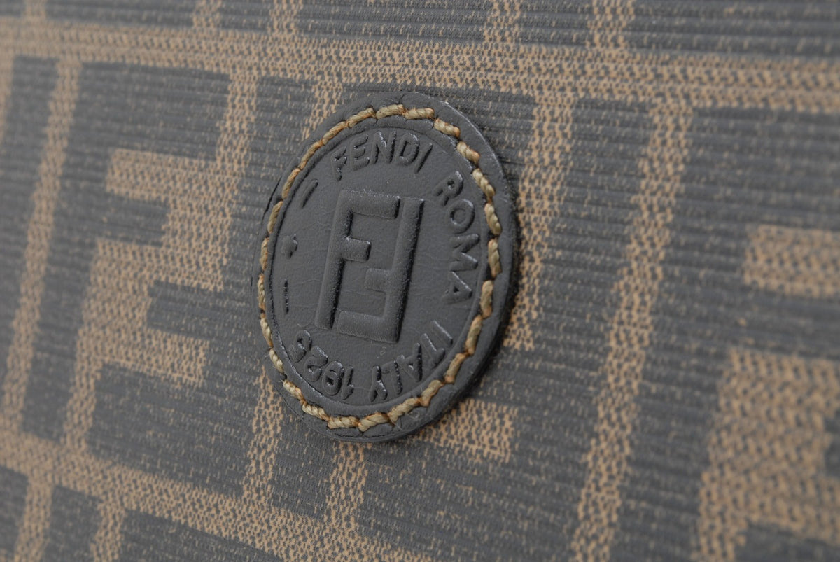 Fendi Zucca Monogram Clutch Bag - Brown, Leather