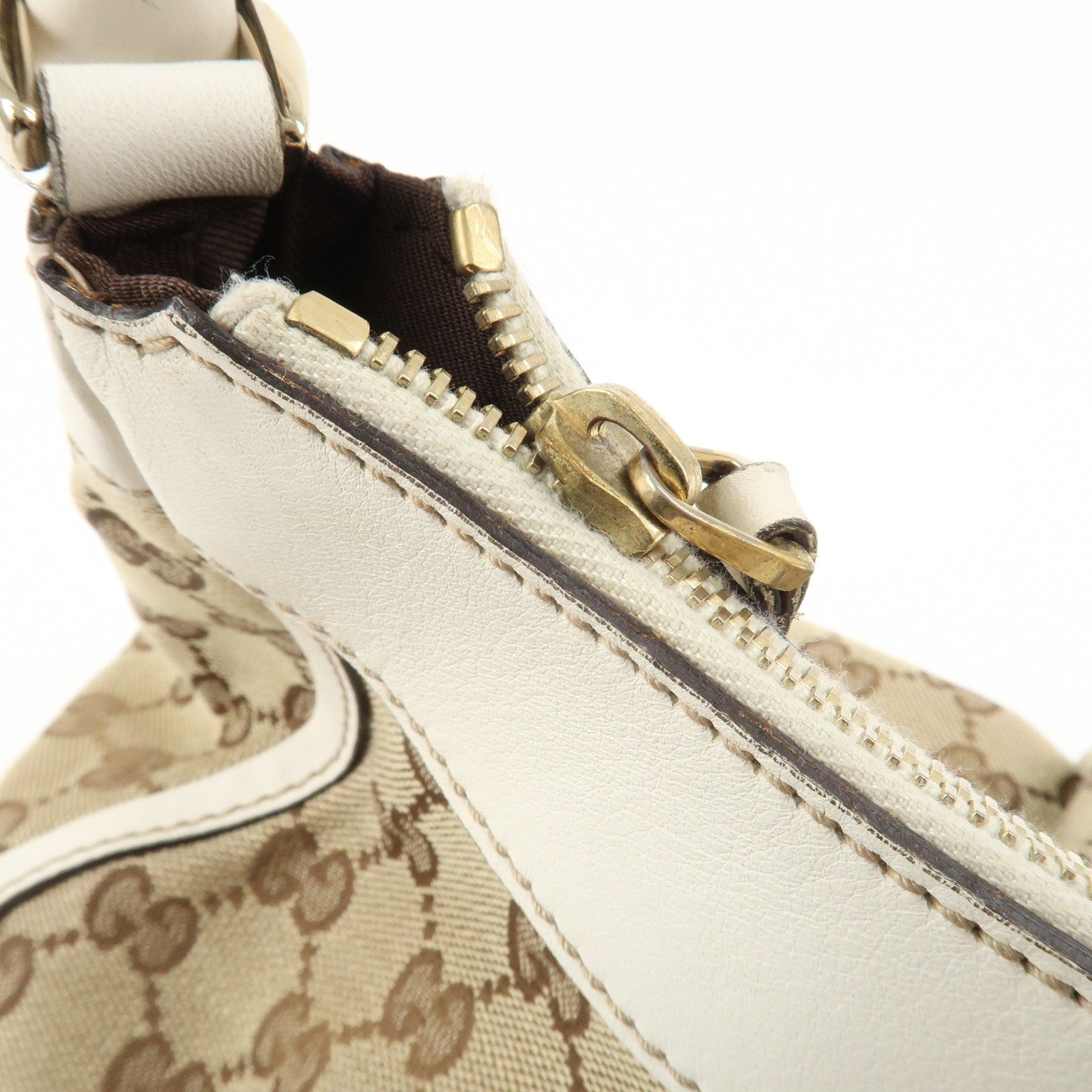 Gucci Abbey Shoulder Bag - Beige White, GG Canvas Leather