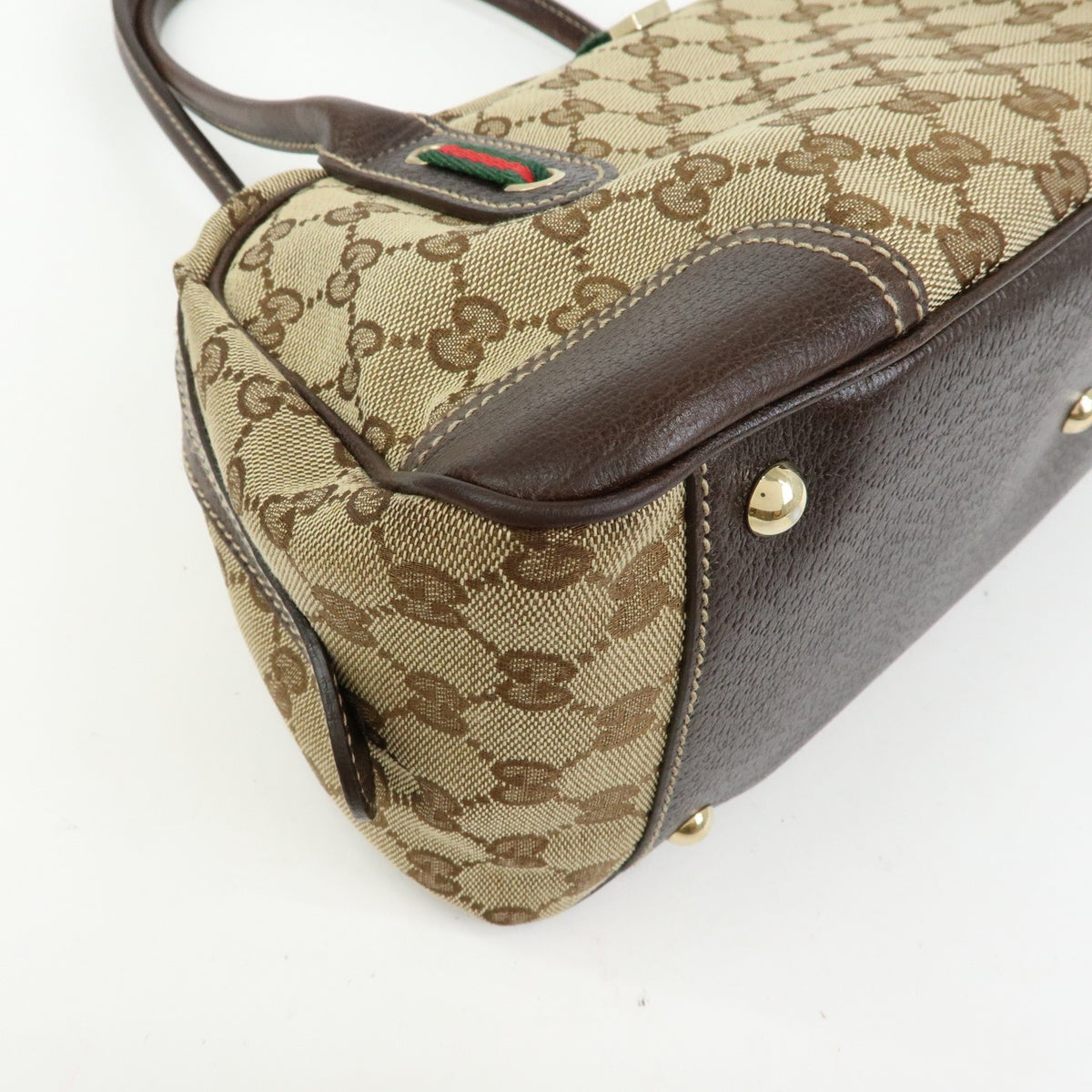 Gucci Sherry Boston Bag - Beige, GG Canvas, Leather