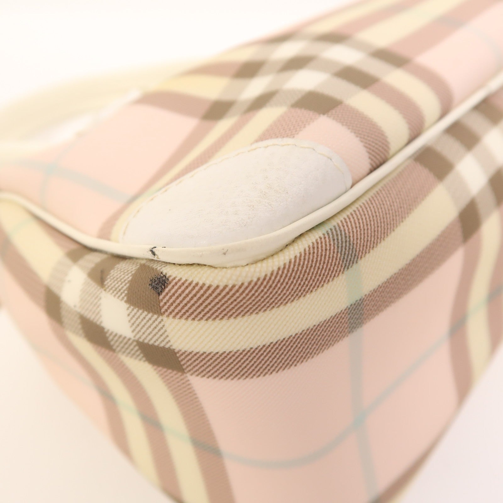 Burberry SHW Hand Bag - Pink White, Coated Canvas