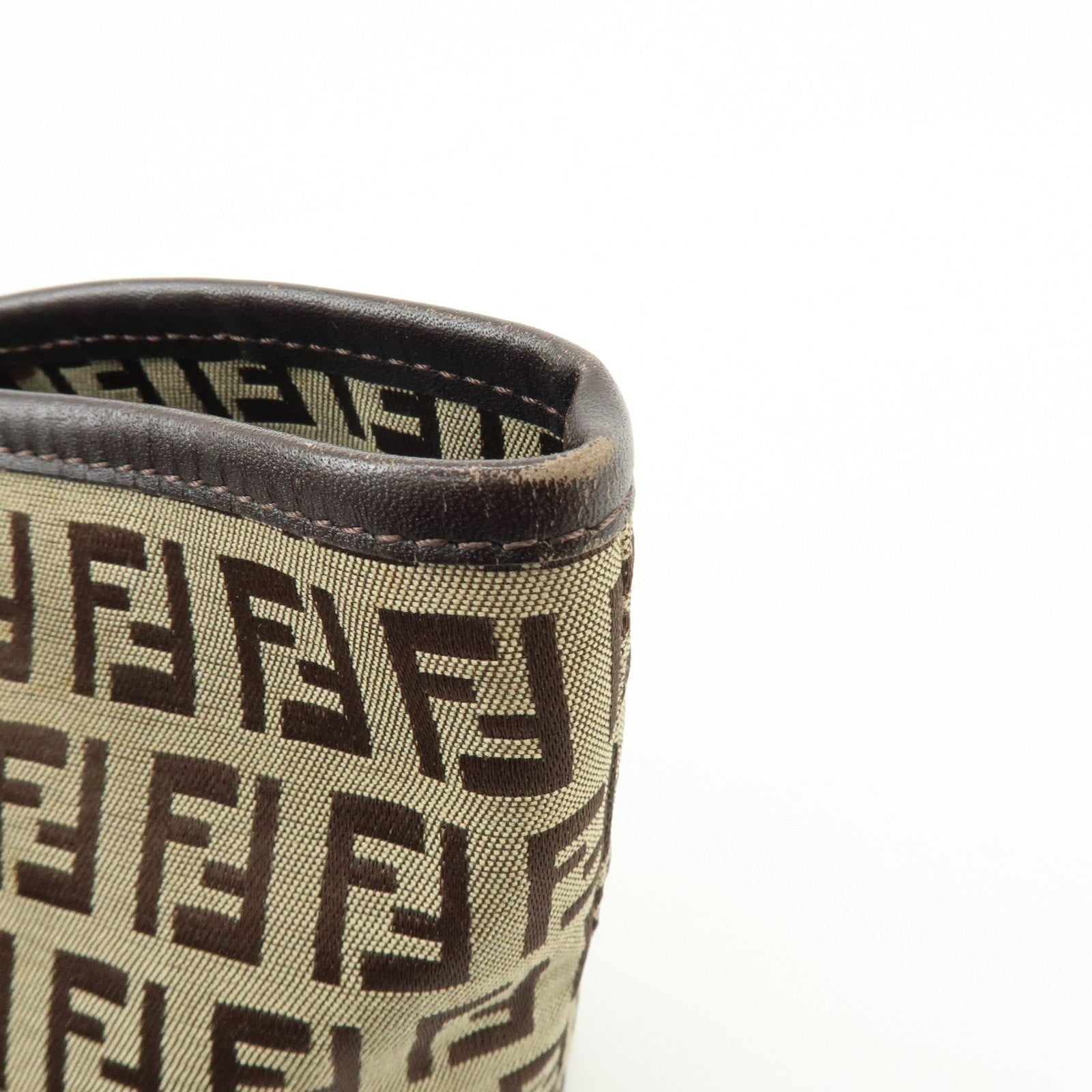 Fendi Zucchino Tote Bag - Brown, Canvas, Leather