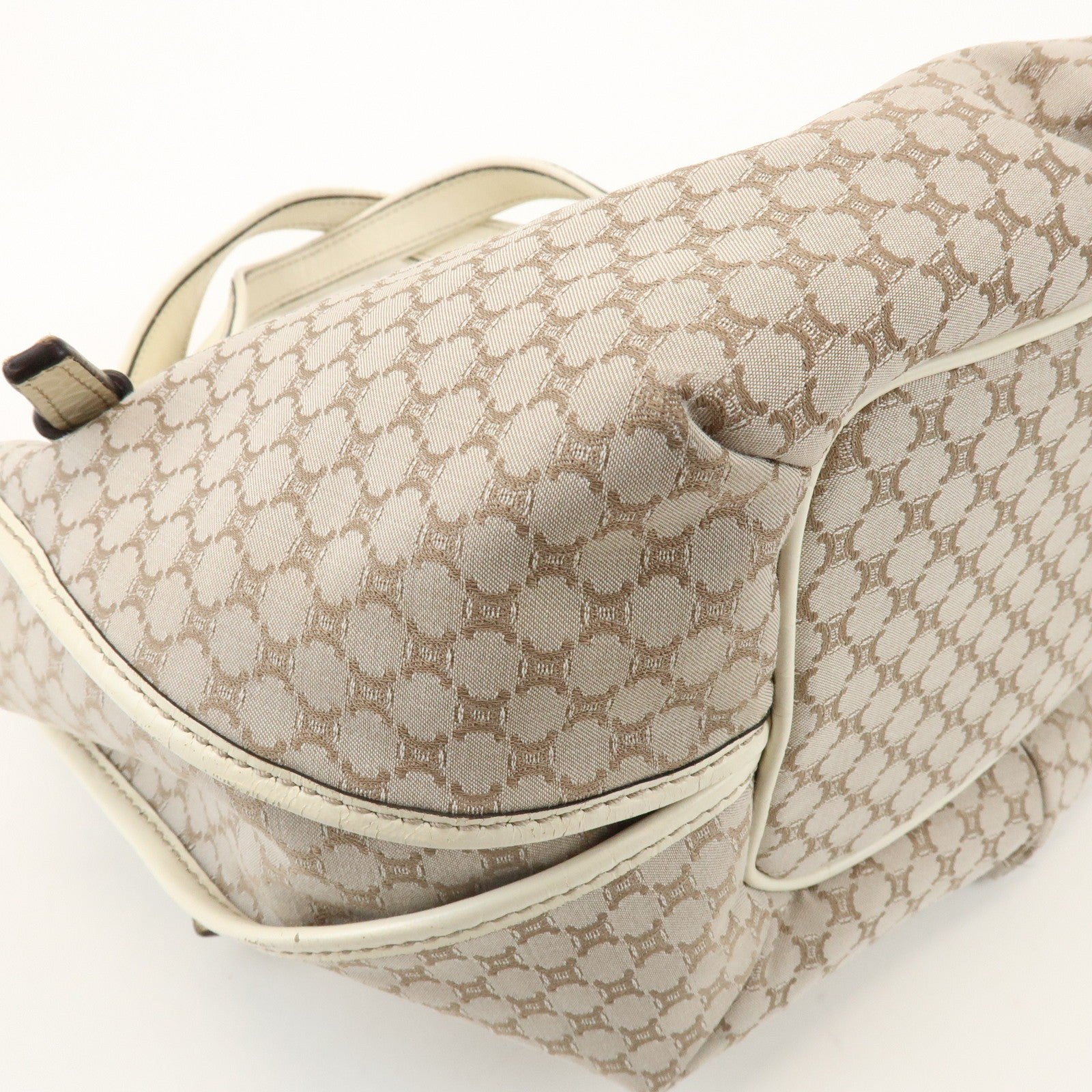 Celine Macadam Shoulder Bag - Beige Ivory, Canvas Leather