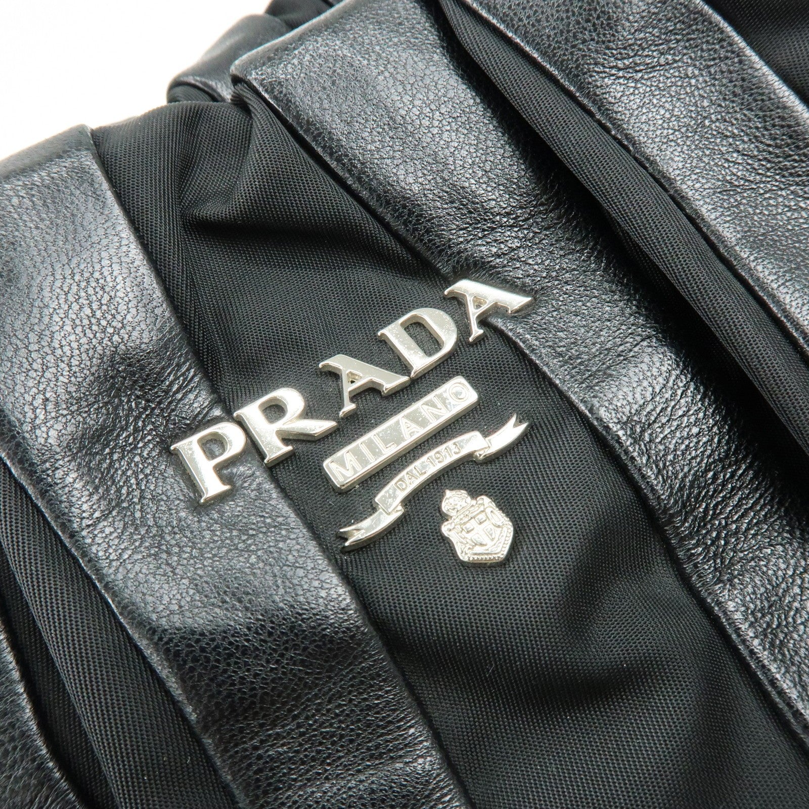 Prada Tote Bag - Black, Leather, Nylon