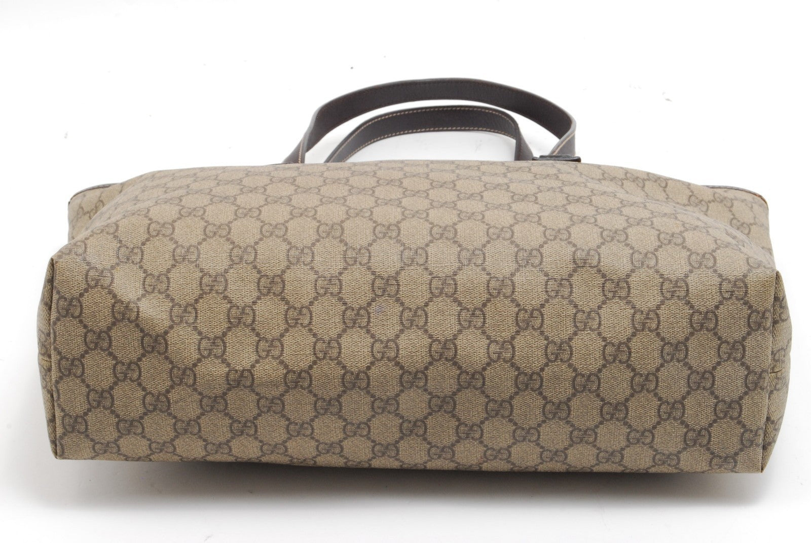 Gucci GG Tote Bag - Beige Brown, PVC Leather